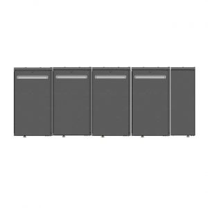 Witech Barkoeling modulair basismodel 4 secties: afm 220x55x86/86cm (bxdxh)