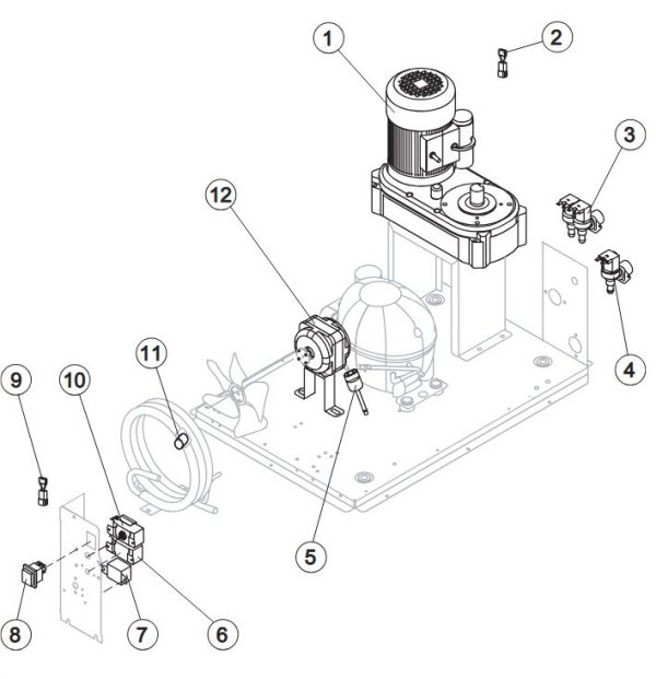 Witech Select scherfijsmachine luchtgekoeld, bunker 40kg., afm; 738 x 690 x 920 mm - Afbeelding 4